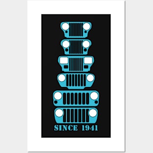 Jeep Grills Teal Logo Posters and Art